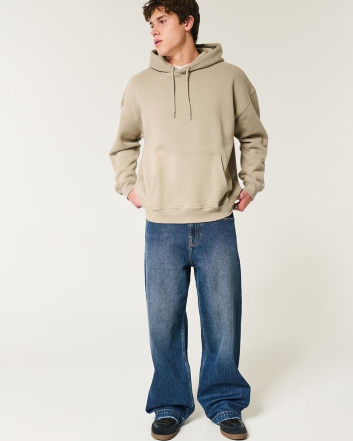 Canguro Holgado Hollister Co. Beige