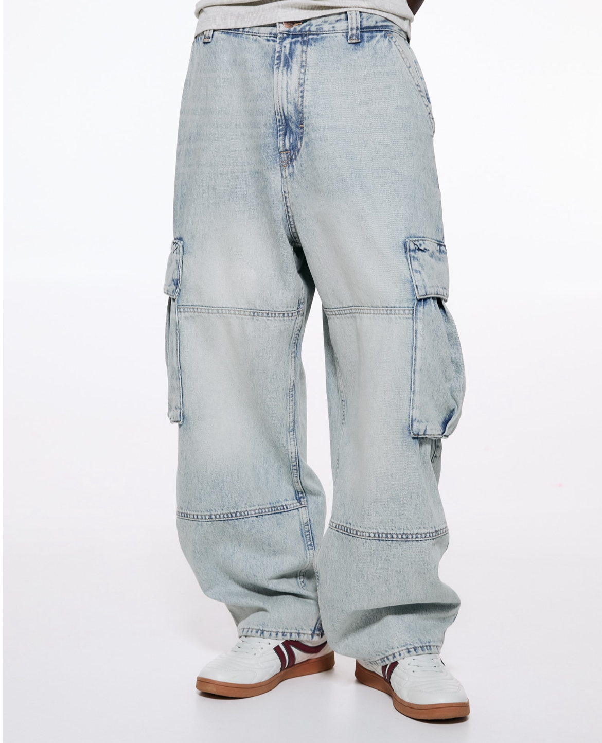 PANTALÓN DE JEANS CARGO BAGGY Pull&Bear
