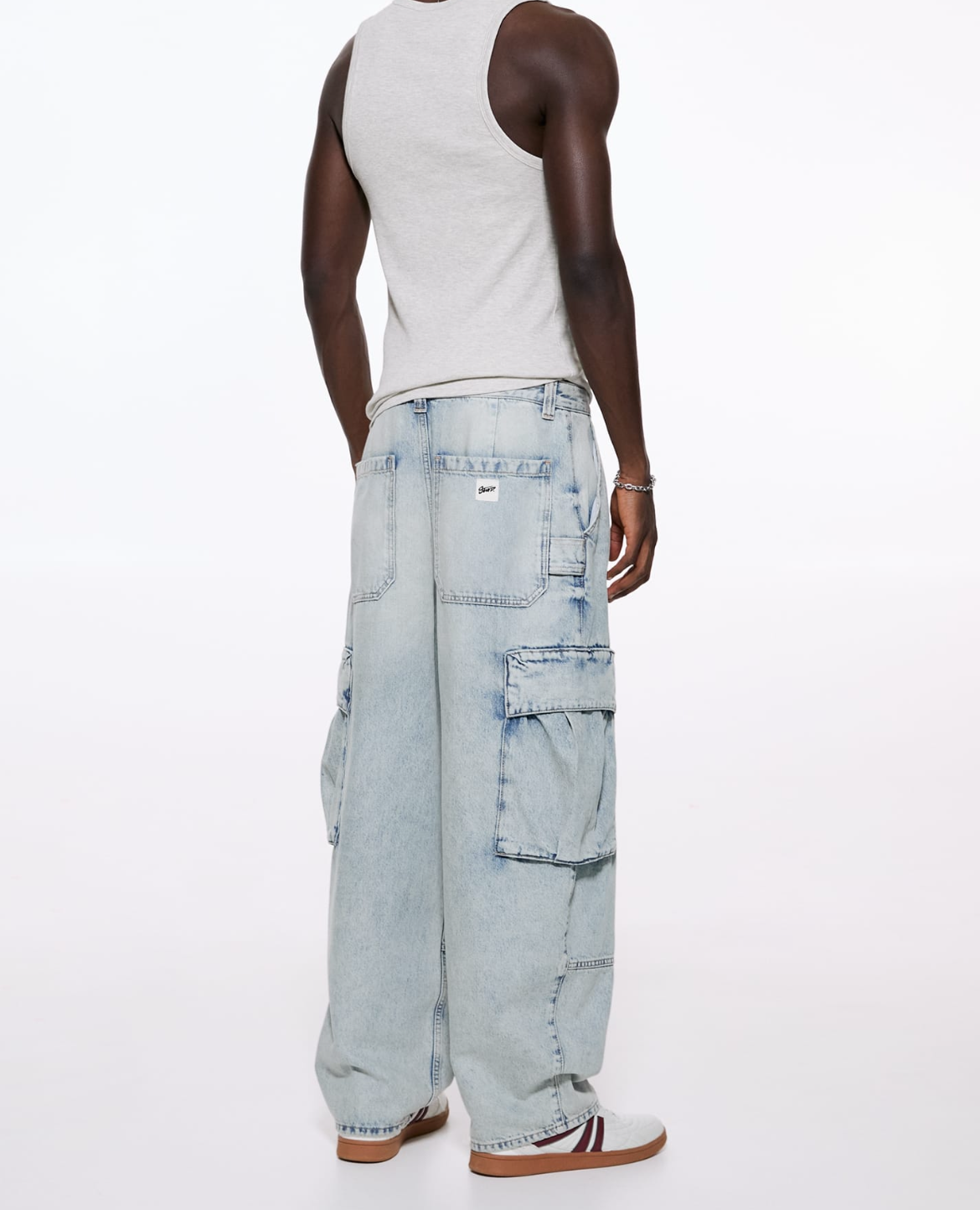 PANTALÓN DE JEANS CARGO BAGGY Pull&Bear