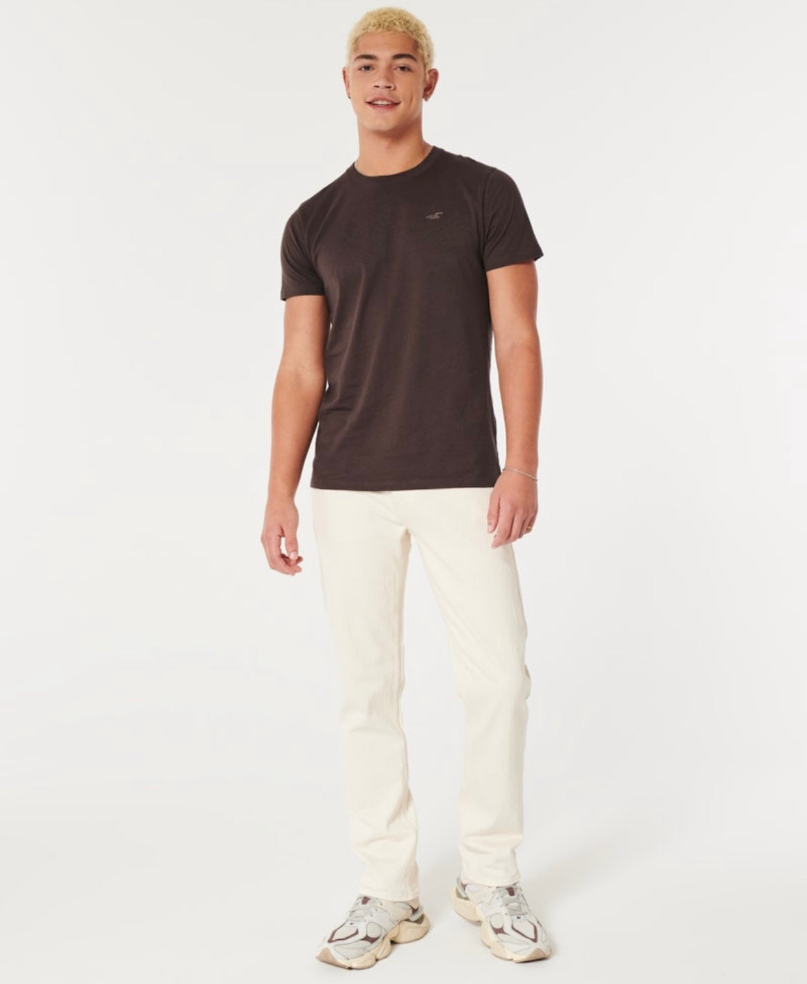 REMERA CON LOGO BORDADO HOLLISTER CO