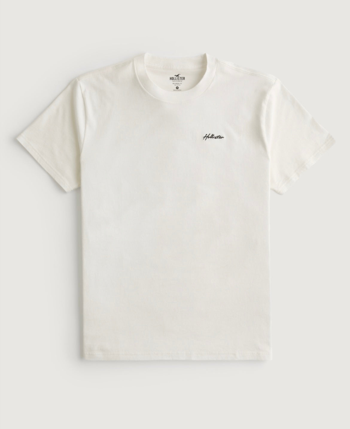 REMERA CON LOGO BORDADO HOLLISTER CO