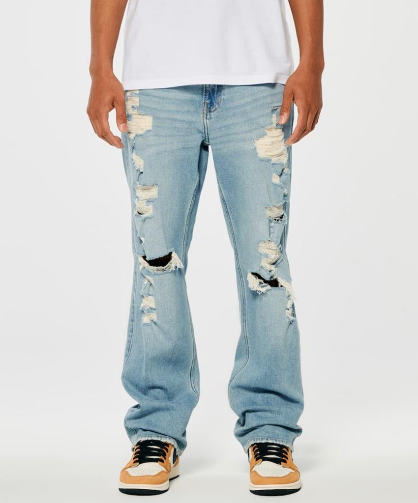 PANTALÓN DE JEANS HOLGADO CON ROTURAS HOLLISTER CO