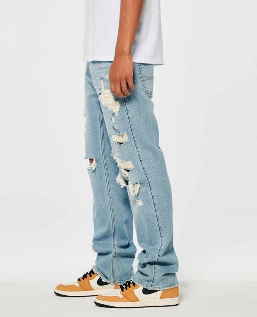 PANTALÓN DE JEANS HOLGADO CON ROTURAS HOLLISTER CO