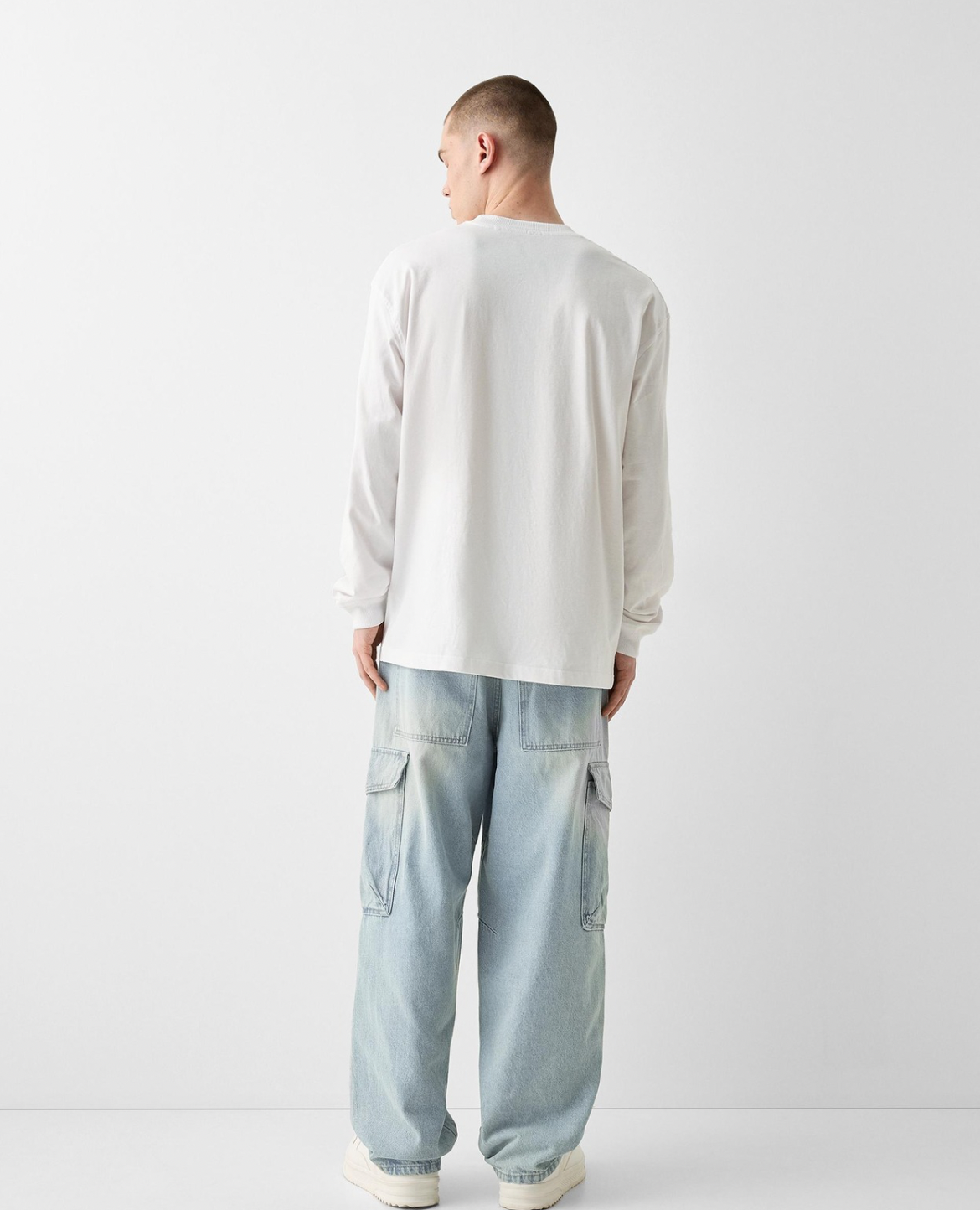 PANTALÓN BERSHKA CARGO BAGGY JEANS