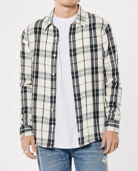 CAMISA A CUADROS DE FRANELA HOLLISTER CO