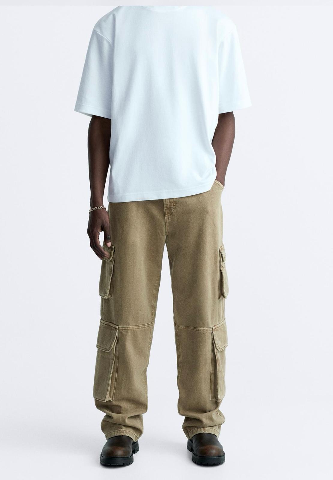 PANTALON DE JEANS CARGO ZARA STRAIGHT