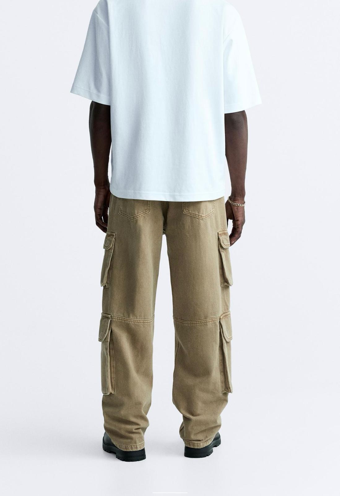 PANTALON DE JEANS CARGO ZARA STRAIGHT