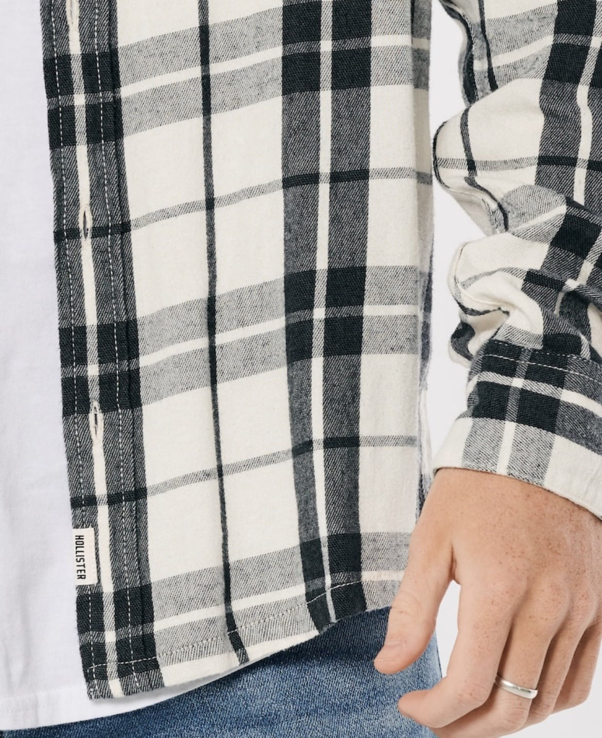 CAMISA A CUADROS DE FRANELA HOLLISTER CO