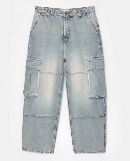 PANTALÓN DE JEANS CARGO BAGGY Pull&Bear