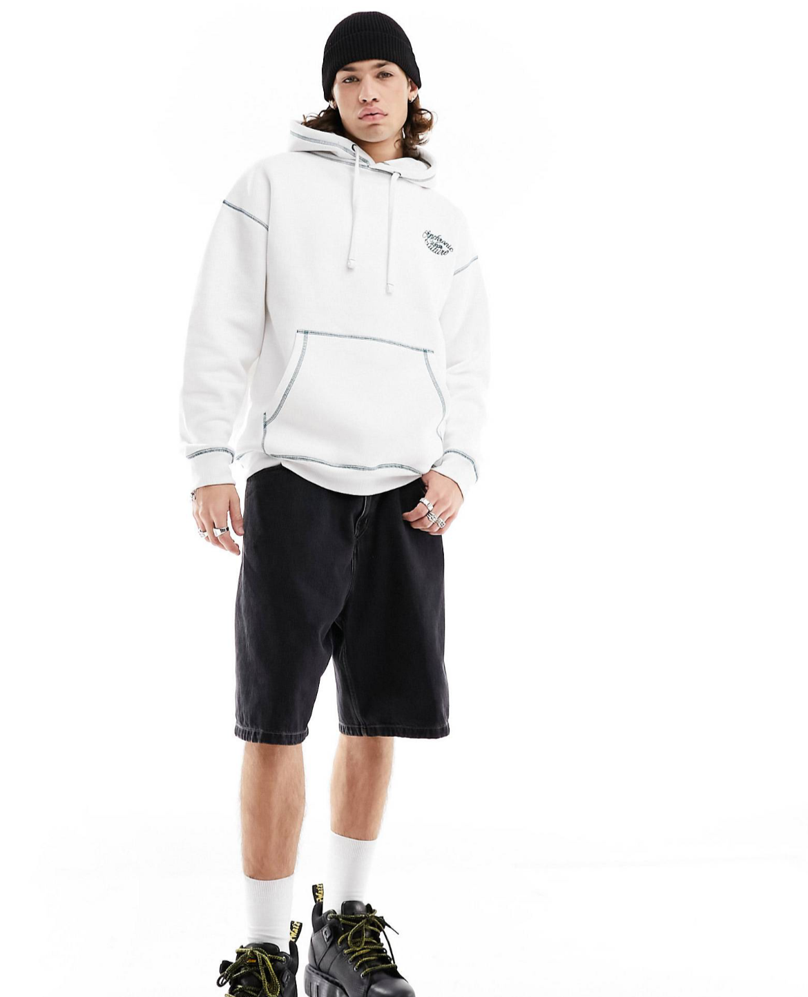 CANGURO OVERSIZE BORDADO PULL AND BEAR
