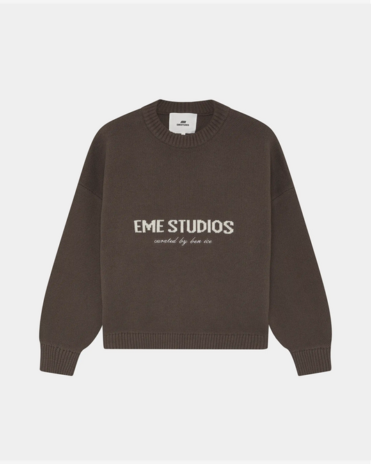 Buzo sweater Eme Studios Marron