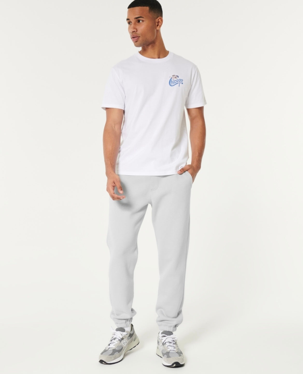 PANTALÓN JOGGER HOLGADO CON LOGOTIPO BORDADO HOLLISTER CO