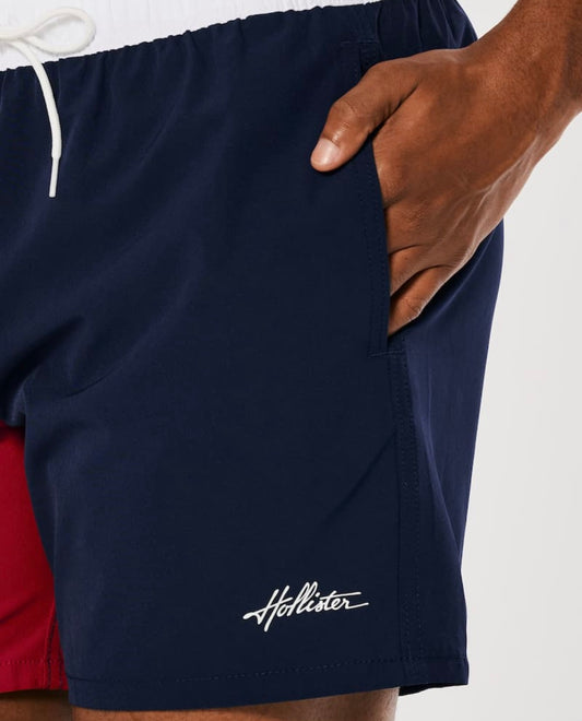 SHORT DE BAÑO CON LOGOTIPO 5’ HOLLISTER CO