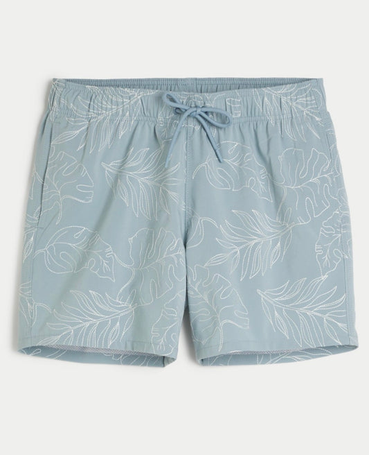 SHORT DE BAÑO COM DETALLES BORDADOS 5’