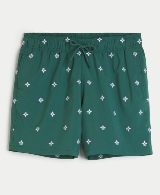 SHORT DE BAÑO CON DETALLES BORDADOS 5’ HOLLISTER CO