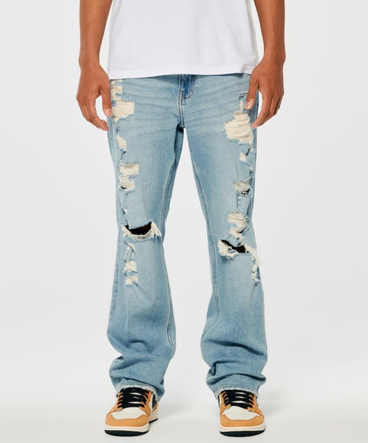 PANTALÓN DE JEANS HOLGADO CON ROTURAS HOLLISTER CO