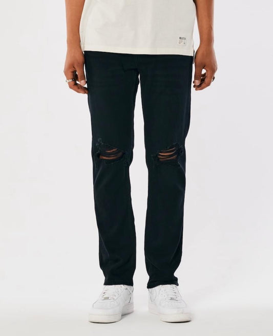 PANTALÓN DE JEANS CORTE RECTO CON ROTURAS HOLLISTER CO